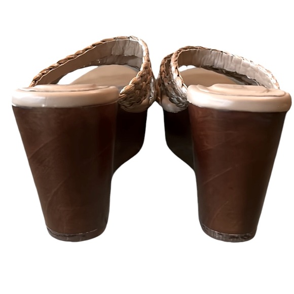 Kaanas Providencia Raffia Straw Strappy Wood Wedge Platform Sandals - 9 - Picture 12 of 16